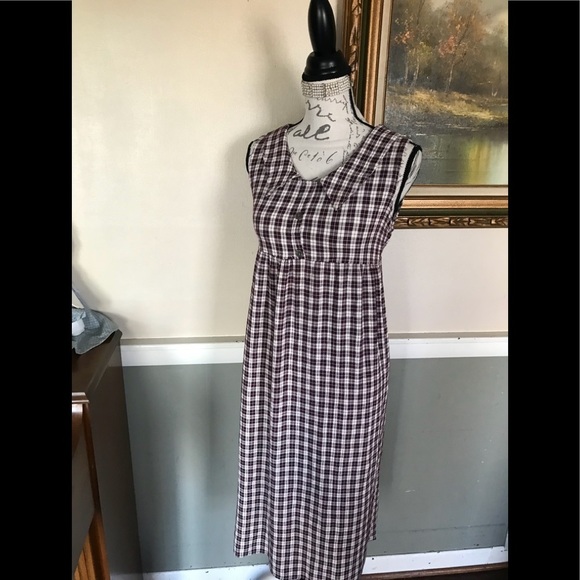 Rare Vintage 1980’s Gingham Collar Dress - Picture 3 of 9